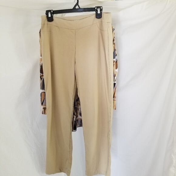 Draper & Damon's Tan pants w/ Bonus Alfred Dunner Top Size S - Picture 4 of 11